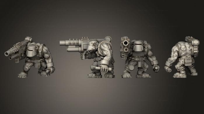 Military figurines (Scrap Gunner 02, STKW_12106) 3D models for cnc