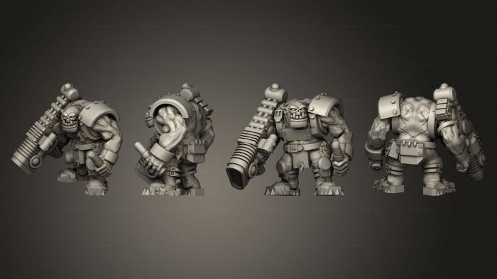 Military figurines (Scrap Gunner 03, STKW_12107) 3D models for cnc