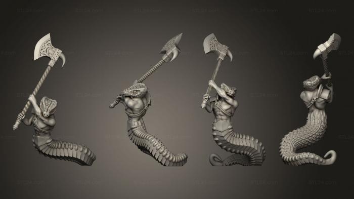 Military figurines (Serpent Guard Axe, STKW_12187) 3D models for cnc