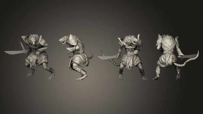 Military figurines (Sewer Rat Tribe Sword, STKW_12204) 3D models for cnc