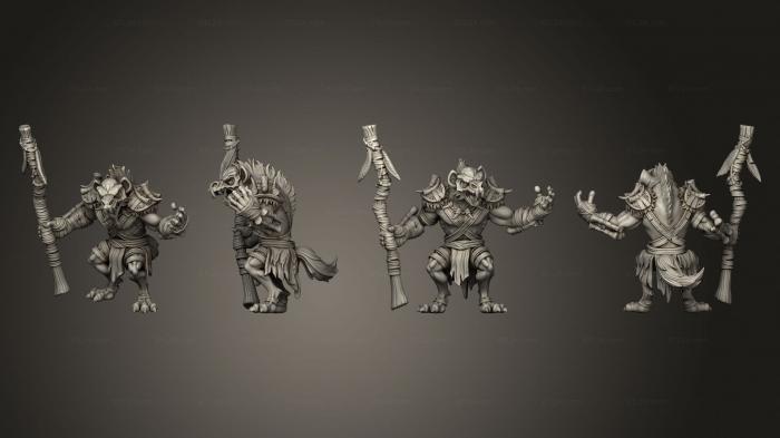 Military figurines (Shaman Gnoll, STKW_12233) 3D models for cnc