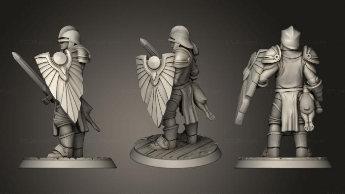 Military figurines (Human knight, STKW_1224) 3D models for cnc