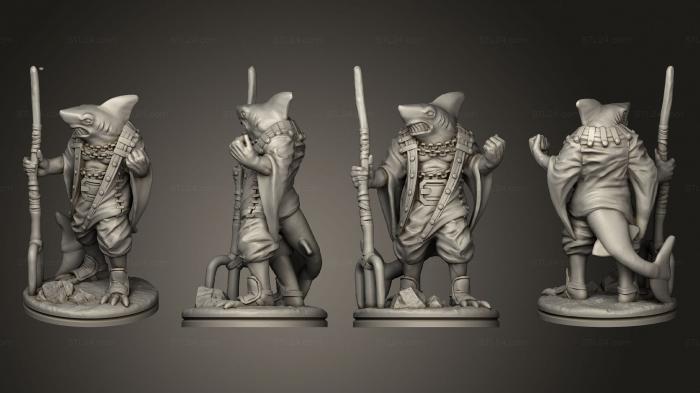 Military figurines (Shark Man 01, STKW_12252) 3D models for cnc