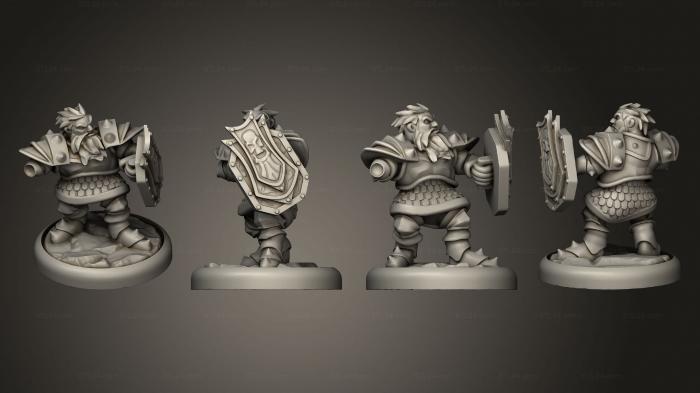 Military figurines (Shield Dwarf, STKW_12260) 3D models for cnc