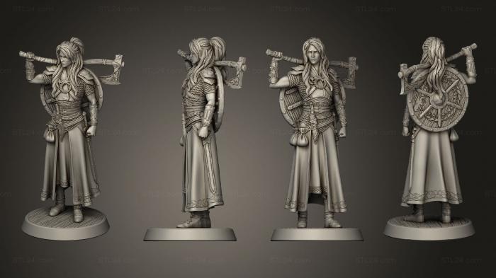 Military figurines (Shieldmaiden, STKW_12266) 3D models for cnc