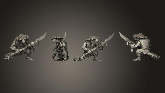 Military figurines (shinobi rat 2, STKW_12270) 3D models for cnc