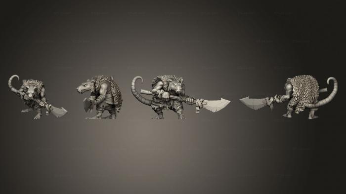 Military figurines (Shinobi rat 4, STKW_12272) 3D models for cnc