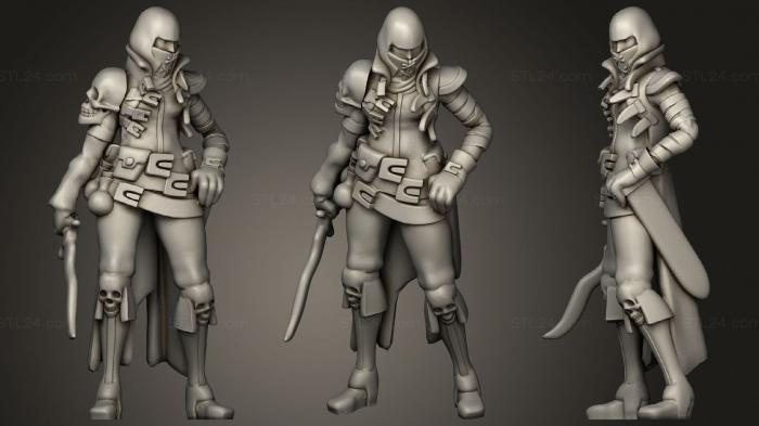 Military figurines (Humanoid Cultist Miniature 2, STKW_1228) 3D models for cnc