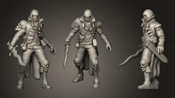 Military figurines (Humanoid Cultist Miniature 4, STKW_1230) 3D models for cnc