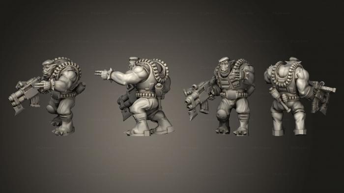 Military figurines (SHOOTA BOYS 04, STKW_12303) 3D models for cnc