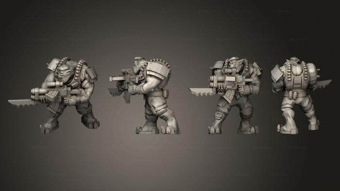 Military figurines (SHOOTA BOYS 07, STKW_12306) 3D models for cnc