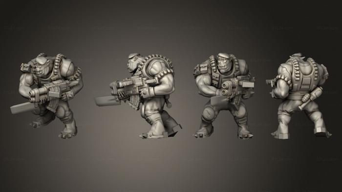 Military figurines (SHOOTA BOYS 09, STKW_12308) 3D models for cnc