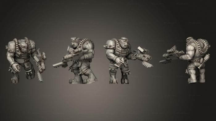 Military figurines (SHOOTA BOYS 10, STKW_12309) 3D models for cnc