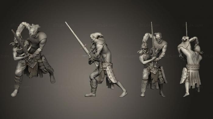 Military figurines (Siamese Zombie, STKW_12317) 3D models for cnc
