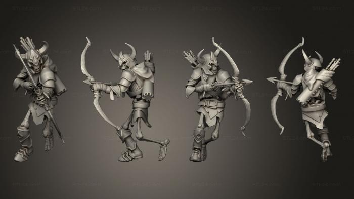 Military figurines (Skeleton Archer 01, STKW_12366) 3D models for cnc