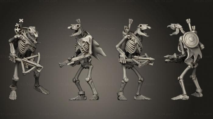 Military figurines (Skeleton Archer 07, STKW_12372) 3D models for cnc