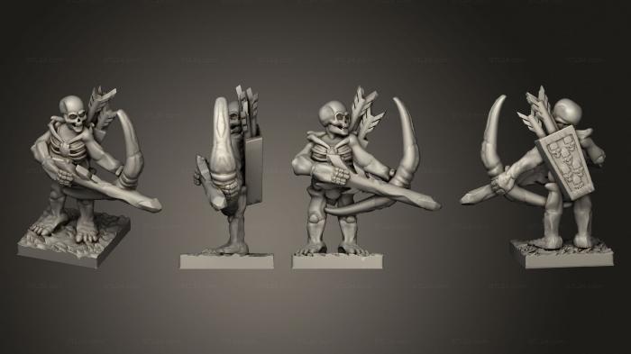 Military figurines (Skeleton Archer 13, STKW_12378) 3D models for cnc