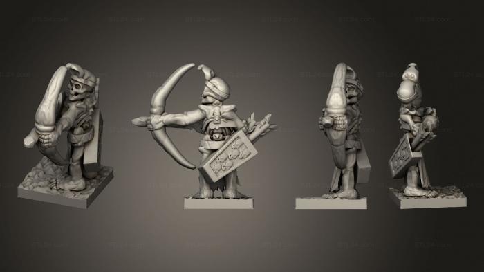 Military figurines (Skeleton Archer 14, STKW_12379) 3D models for cnc