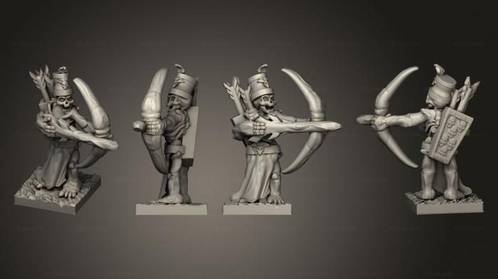 Military figurines (Skeleton Archer 16, STKW_12381) 3D models for cnc