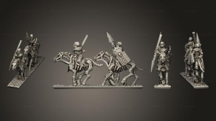 Military figurines (Skeleton Cavalry Spear 01, STKW_12386) 3D models for cnc