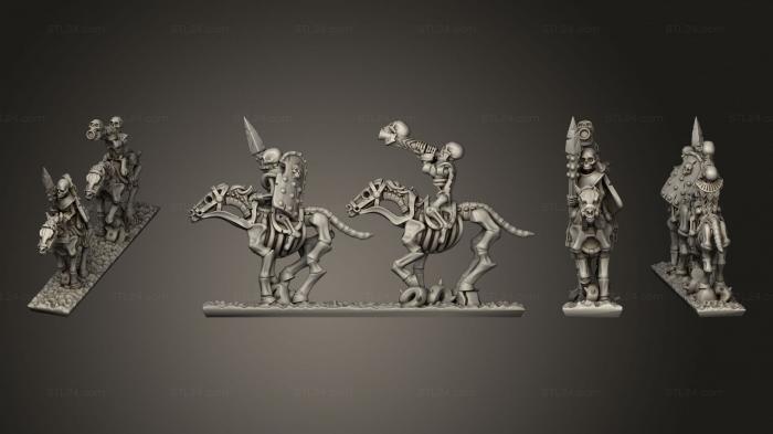 Military figurines (Skeleton Cavalry Spear 03, STKW_12388) 3D models for cnc
