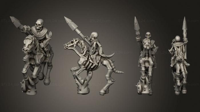 Military figurines (Skeleton Cavalry Spear 10, STKW_12395) 3D models for cnc