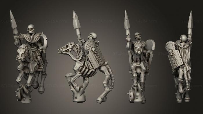 Military figurines (Skeleton Cavalry Spear 11, STKW_12396) 3D models for cnc