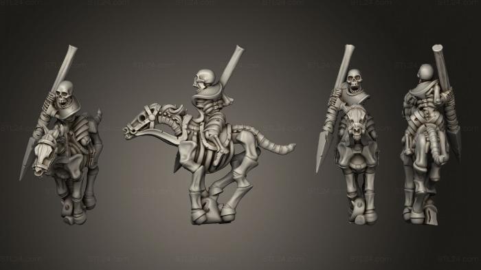 Military figurines (Skeleton Cavalry Spear 12, STKW_12397) 3D models for cnc