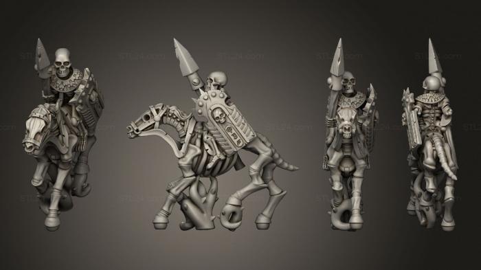 Military figurines (Skeleton Cavalry Spear 15, STKW_12400) 3D models for cnc