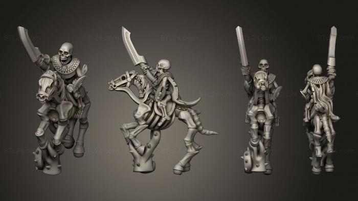 Military figurines (Skeleton Cavalry Sword 21, STKW_12427) 3D models for cnc