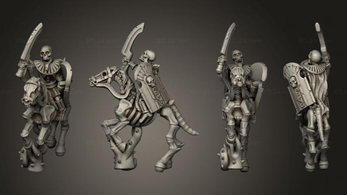 Military figurines (Skeleton Cavalry Sword 22, STKW_12428) 3D models for cnc
