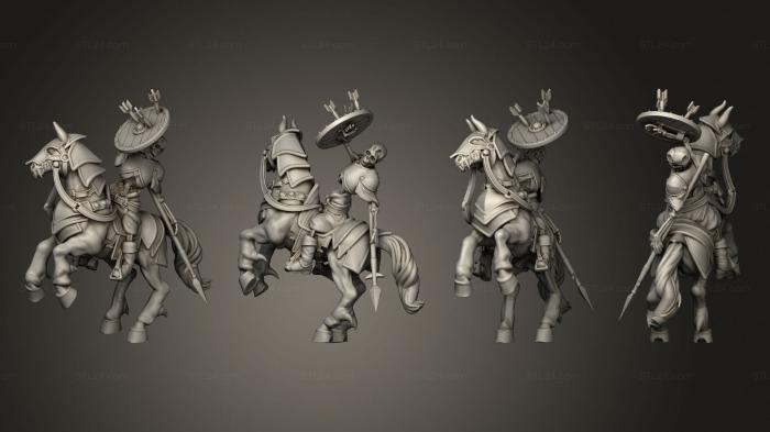 Military figurines (Skeleton Cavalry 02, STKW_12430) 3D models for cnc