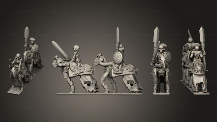 Military figurines (Skeleton Cavalry 06, STKW_12434) 3D models for cnc