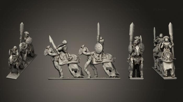 Military figurines (Skeleton Cavalry 10, STKW_12438) 3D models for cnc