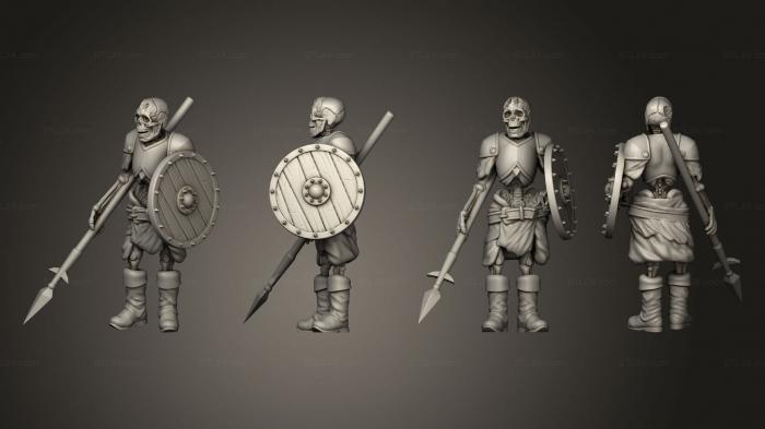 Military figurines (Skeleton Foot Soldier, STKW_12442) 3D models for cnc