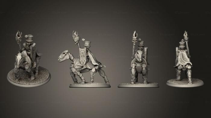 Military figurines (Skeleton Mage on Bone Camel, STKW_12445) 3D models for cnc
