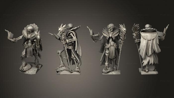 Military figurines (Skeleton Orc Warlock Book, STKW_12451) 3D models for cnc