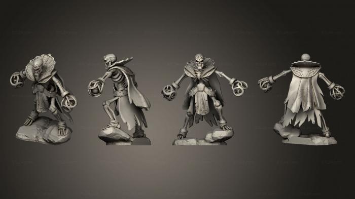 Military figurines (Skeleton Orc Warlock Magic, STKW_12452) 3D models for cnc