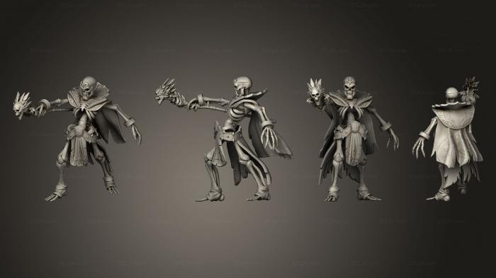 Military figurines (Skeleton Orc Warlock Staff, STKW_12453) 3D models for cnc