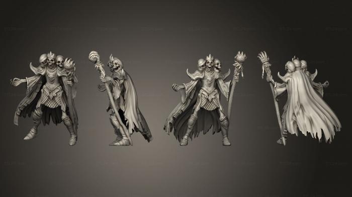 Military figurines (Skeleton Skull King, STKW_12460) 3D models for cnc