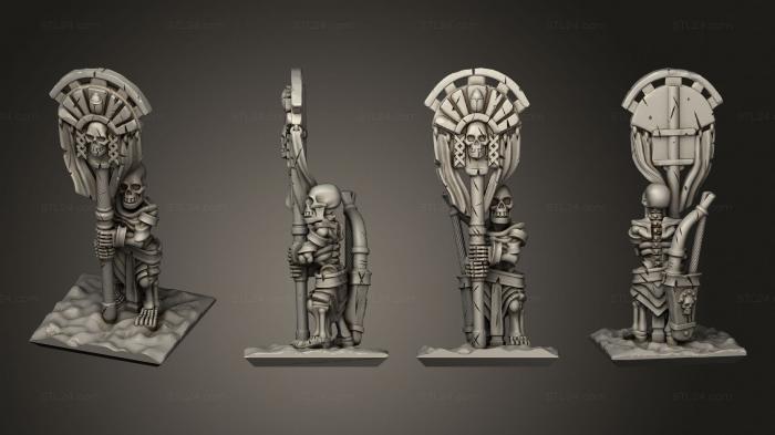 Military figurines (Skeleton Solo Banner 01, STKW_12461) 3D models for cnc