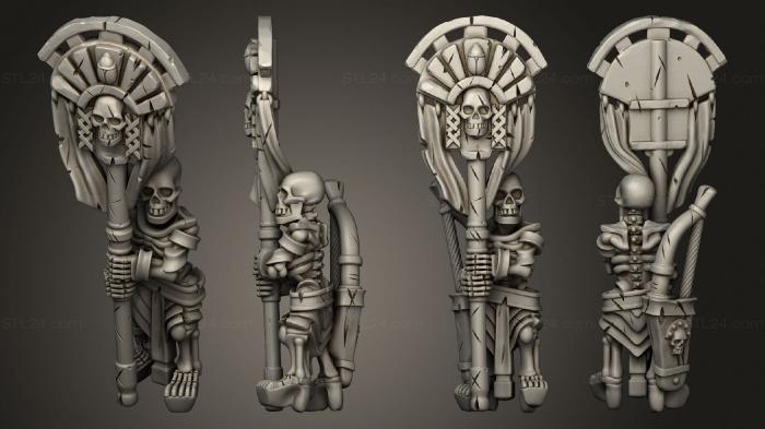 Military figurines (Skeleton Solo Banner 01, STKW_12463) 3D models for cnc