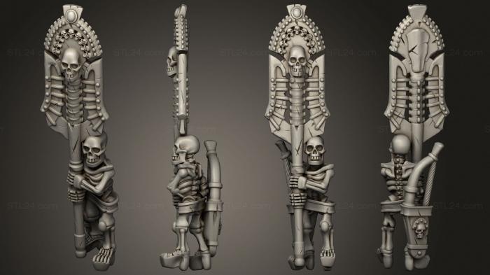 Military figurines (Skeleton Solo Banner 02, STKW_12464) 3D models for cnc