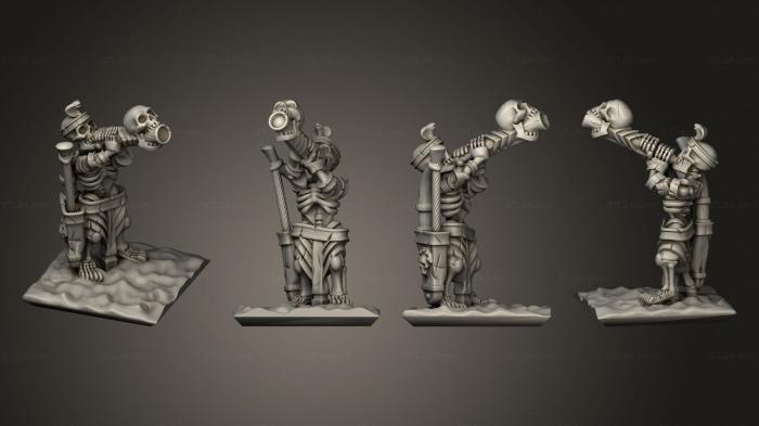 Military figurines (Skeleton Solo Musician 02, STKW_12468) 3D models for cnc