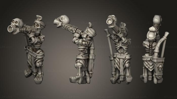 Military figurines (Skeleton Solo Musician 02, STKW_12470) 3D models for cnc