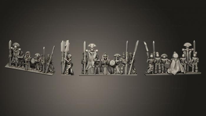 Military figurines (Skeleton Spearman warrior 01, STKW_12503) 3D models for cnc