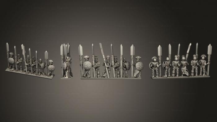 Military figurines (Skeleton Spearman warrior 04, STKW_12506) 3D models for cnc
