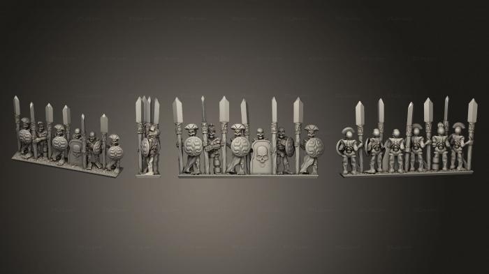 Military figurines (Skeleton Spearman warrior 05, STKW_12507) 3D models for cnc