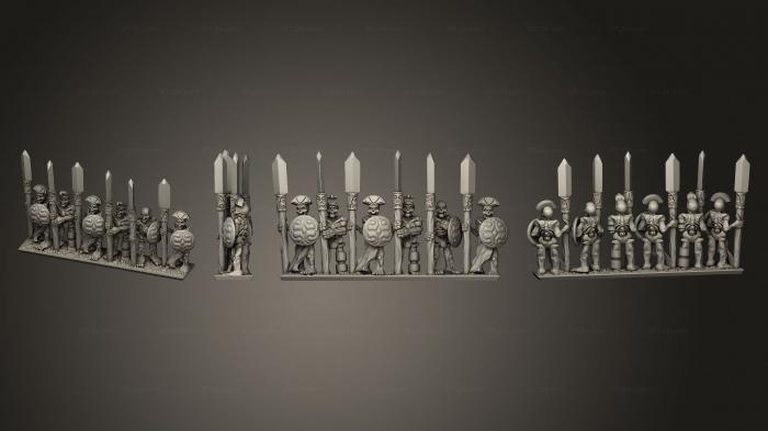 Military figurines (Skeleton Spearman warrior 06, STKW_12508) 3D models for cnc