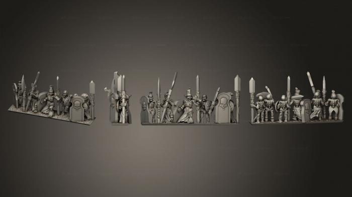 Military figurines (Skeleton Spearman warrior 08, STKW_12510) 3D models for cnc